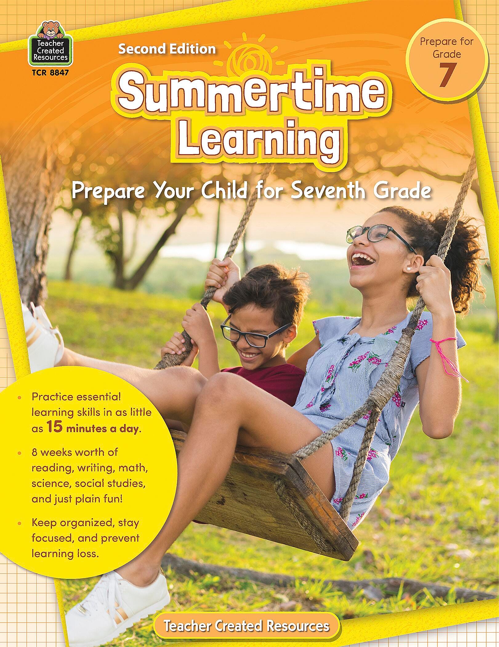 Teacher Created Resource Workbook SummerTime Learning, Grade 7, Item Number 2098938